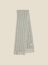 Load image into Gallery viewer, Aster Check Grey Stripe Alpaca Scarf-Scarves-Holzweiler-One Size-AKAT studio
