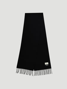 Dipper Wool Scarf Solid Black-Scarves-Holzweiler-One Size-AKAT studio