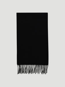 Dipper Wool Scarf Solid Black-Scarves-Holzweiler-One Size-AKAT studio