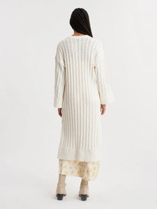 Foss Knit Organic Cotton Dress White-Dresses-Holzweiler-AKAT studio