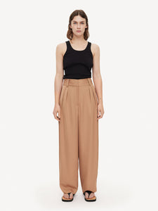 Piscali Trousers Tobacco Brown-Trousers-By Malene Birger-AKAT studio