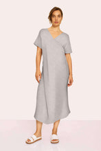 Load image into Gallery viewer, Maai Cotton Dress Onyx Stripe-Dresses-Humanoid-AKAT studio
