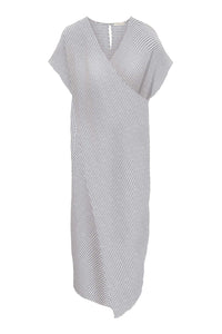 Maai Cotton Dress Onyx Stripe-Dresses-Humanoid-AKAT studio