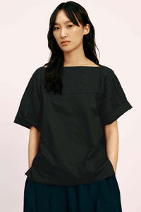 Sugan Cotton T-shirt Onyx-Shirts-Humanoid-AKAT studio