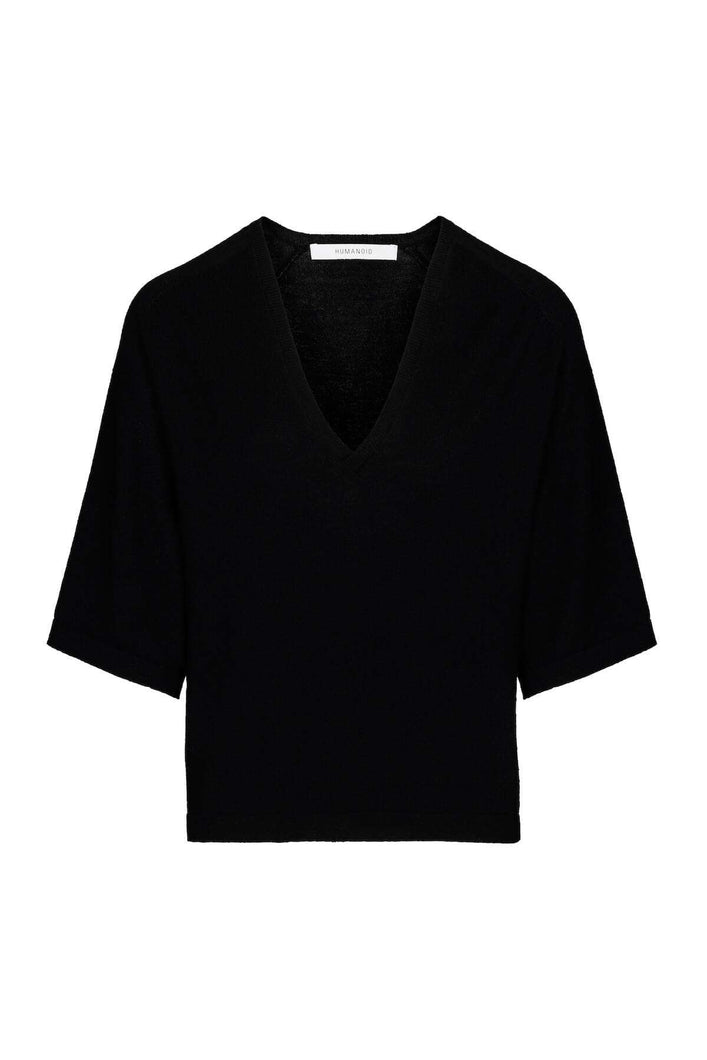Wicki Merino Wool Top Black-Shirts-Humanoid-AKAT studio
