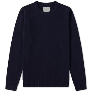 Boxy Wool Knit Sweater Navy-Sweater-Organic Basics-M-AKAT studio