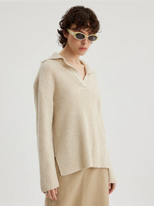 Froia Knit Sweater Ecru-Sweater-Holzweiler-AKAT studio