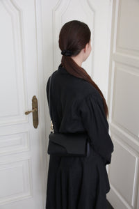 Nala Linen Dress Black-Dress-Nala Label-AKAT studio