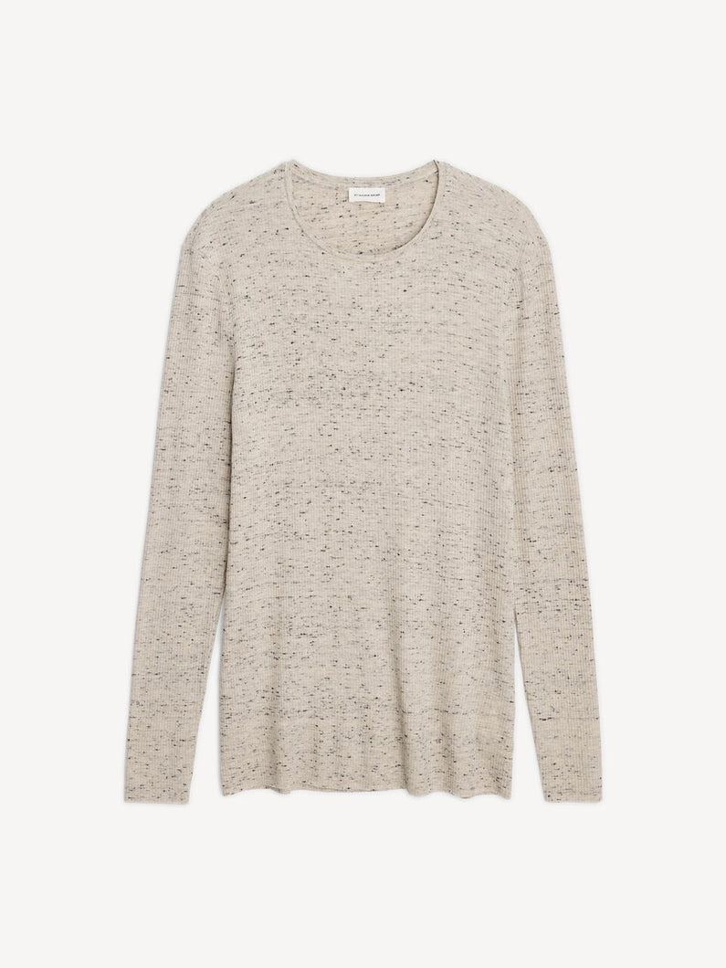 Nimas Speckled Top Oyster Grey-T-shirts-By Malene Birger-AKAT studio