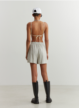 Load image into Gallery viewer, Musan Check Cotton Shorts Lt. Grey-Shorts-Holzweiler-AKAT studio

