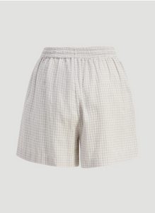 Musan Check Cotton Shorts Lt. Grey-Shorts-Holzweiler-AKAT studio
