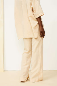 Thalia Linen and Tencel Trousers Blossom-Trousers-Humanoid-AKAT studio