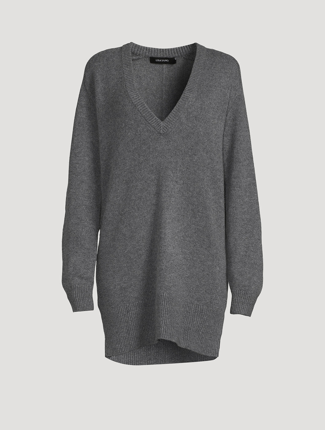 Danielle Cashmere Sweater Graphite-Knitwear-Lisa Yang-S-M-AKAT studio
