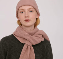 Load image into Gallery viewer, Recycled Wool Rib Scarf Dusty Rose-Scarf-organicbasics-AKAT studio
