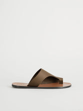 Load image into Gallery viewer, Rosa Leather Cutout Sandals Khaki Brown-Shoes-ATP atelier-AKAT studio
