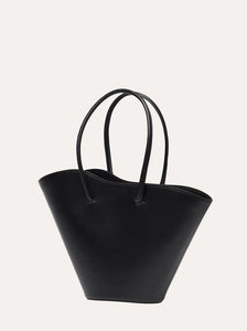 Tall Tulip Tote Black-Handbags-Little Liffner-AKAT studio